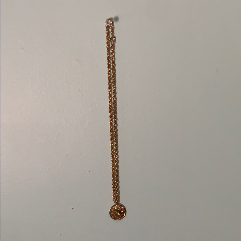 Taurus sign coin necklace
